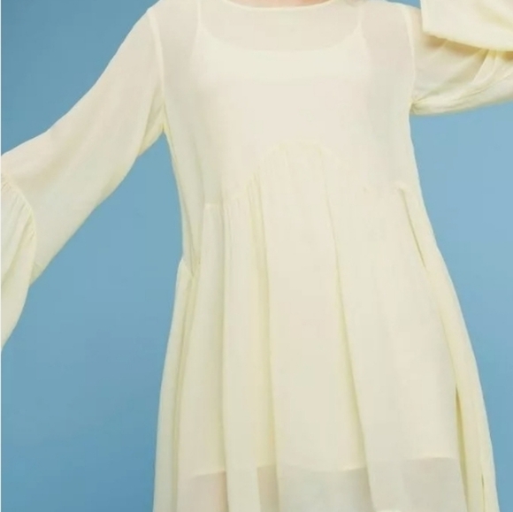 LACAUSA Scoop Neck Knee-Length Dress Canary Yellow - Picture 6 of 6